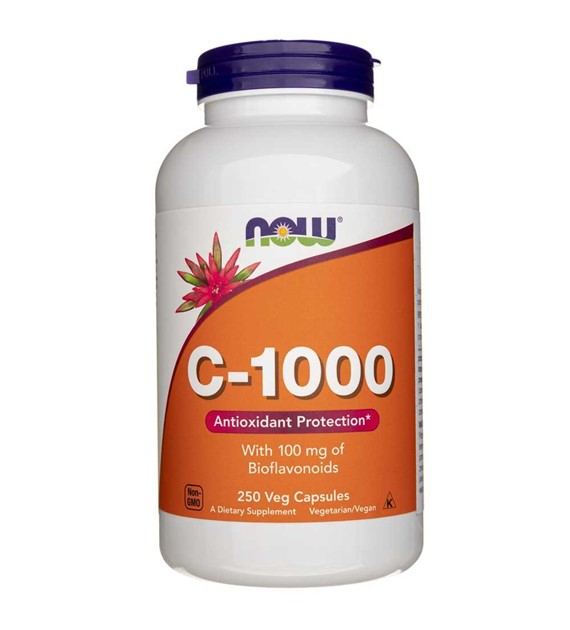 Now Foods Vitamin C-1000 mit Bioflavonoiden - 250 pflanzliche Kapseln