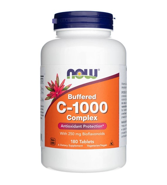 Now Foods Vitamin C-1000-Komplex, gepuffert - 180 Tabletten