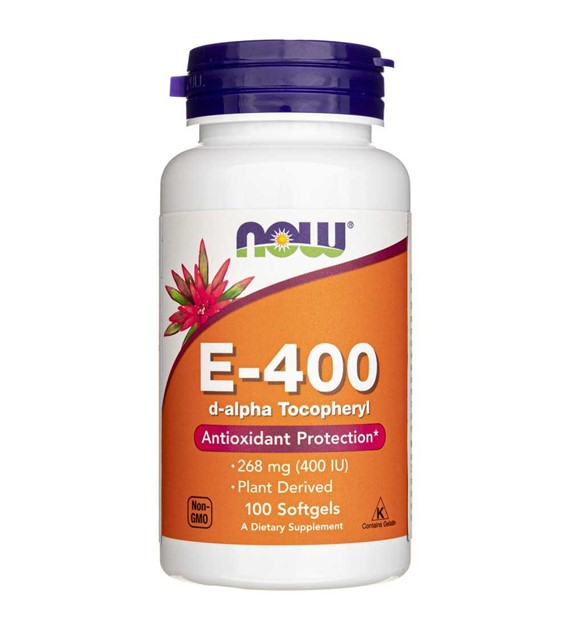 Now Foods Vitamin E-400 D-Alpha Tocopheryl - 100 Weichkapseln