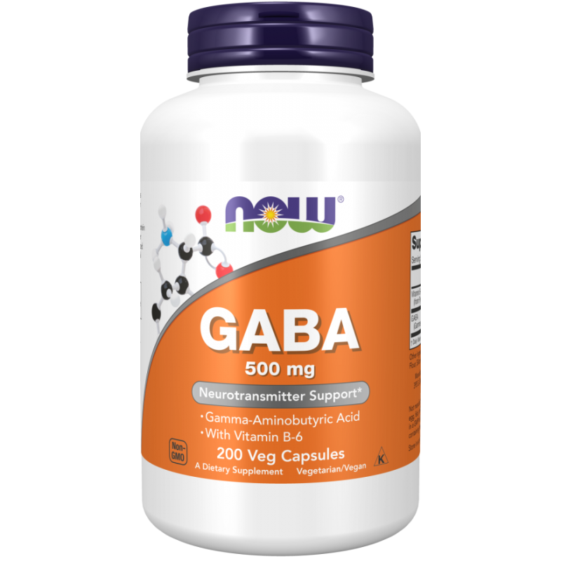 Now Foods GABA 500 mg - 200 veg. kapslí