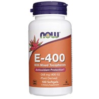 Now Foods Vitamin E-400 se směsí tokoferolů - 100 měkkých gelů