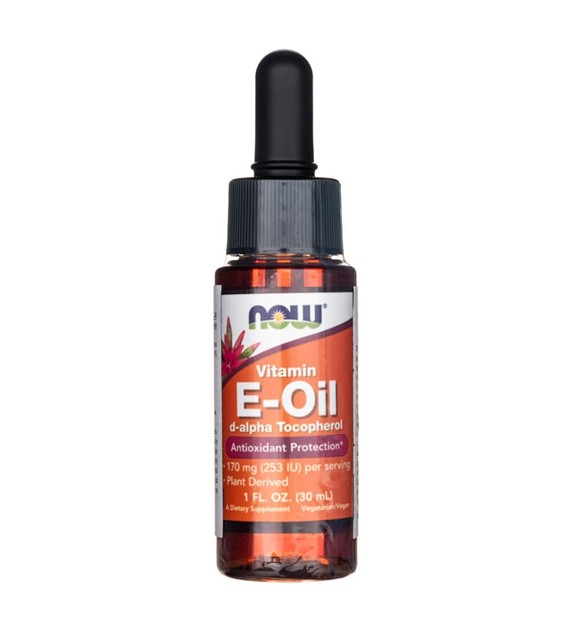 Now Foods Vitamin E-Oil, kapky - 30 ml