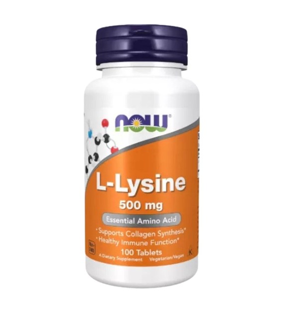 Now Foods L-lizyna 500 mg - 100 tabletek