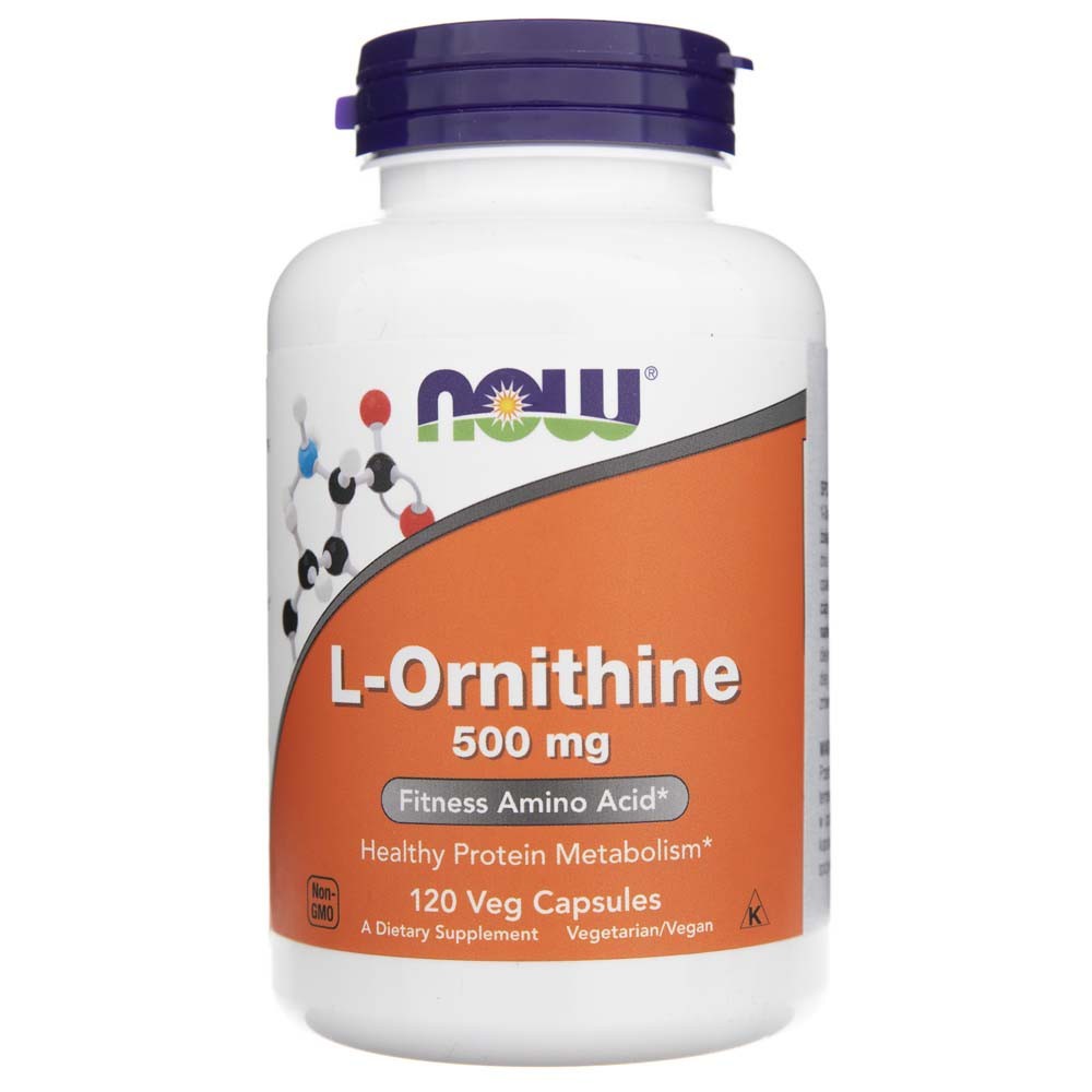 Now Foods L-Ornithin 500 mg - 120 pflanzliche Kapseln