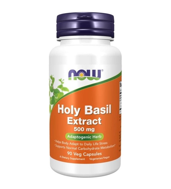 Now Foods Wyciąg z liści Tulsi 500 mg (Bazylia święta) - 90 kapsułek
