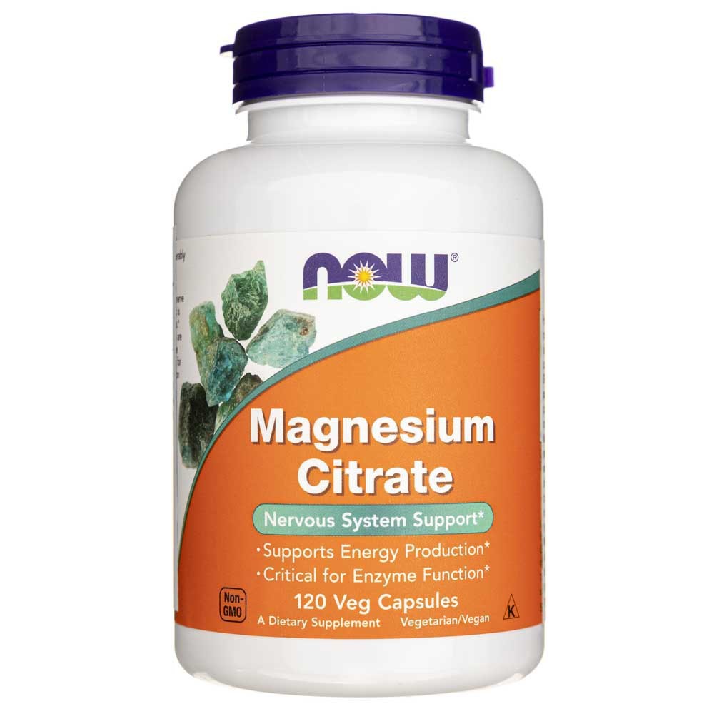 Now Foods Magnesium Citrate (cytrynian magnezu) - 120 kapsułek