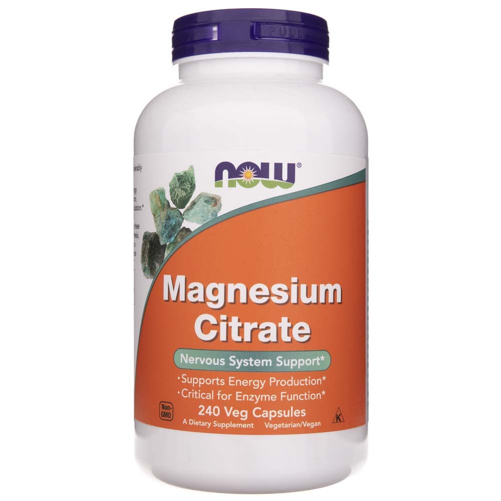 Now Foods Magnesiumzitrat 400 mg - 240 pflanzliche Kapseln