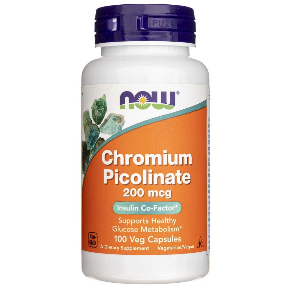 Now Foods Chrom Picolinat 200 mcg - 100 pflanzliche Kapseln