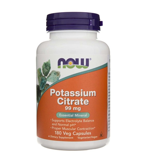 Now Foods Potassium Citrate 99 mg - 180 Veg Capsules