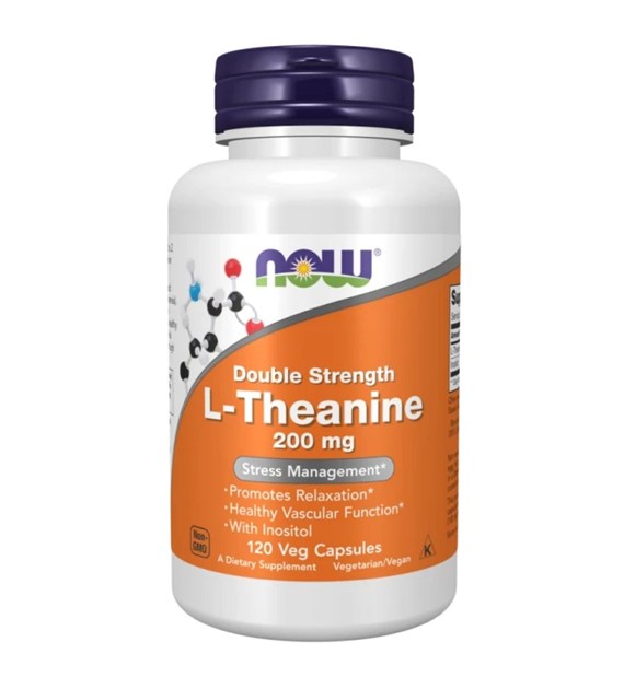 Now Foods L-teanina 200 mg - 120 kapsułek
