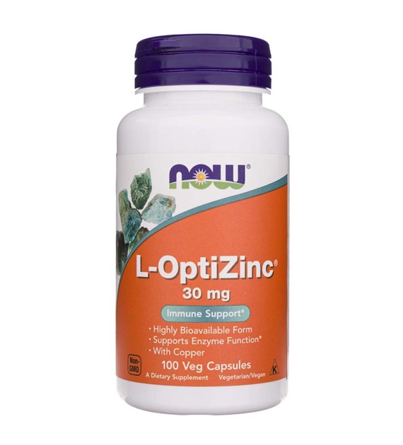 Now Foods L-OptiZink 30 mg - 100 pflanzliche Kapseln