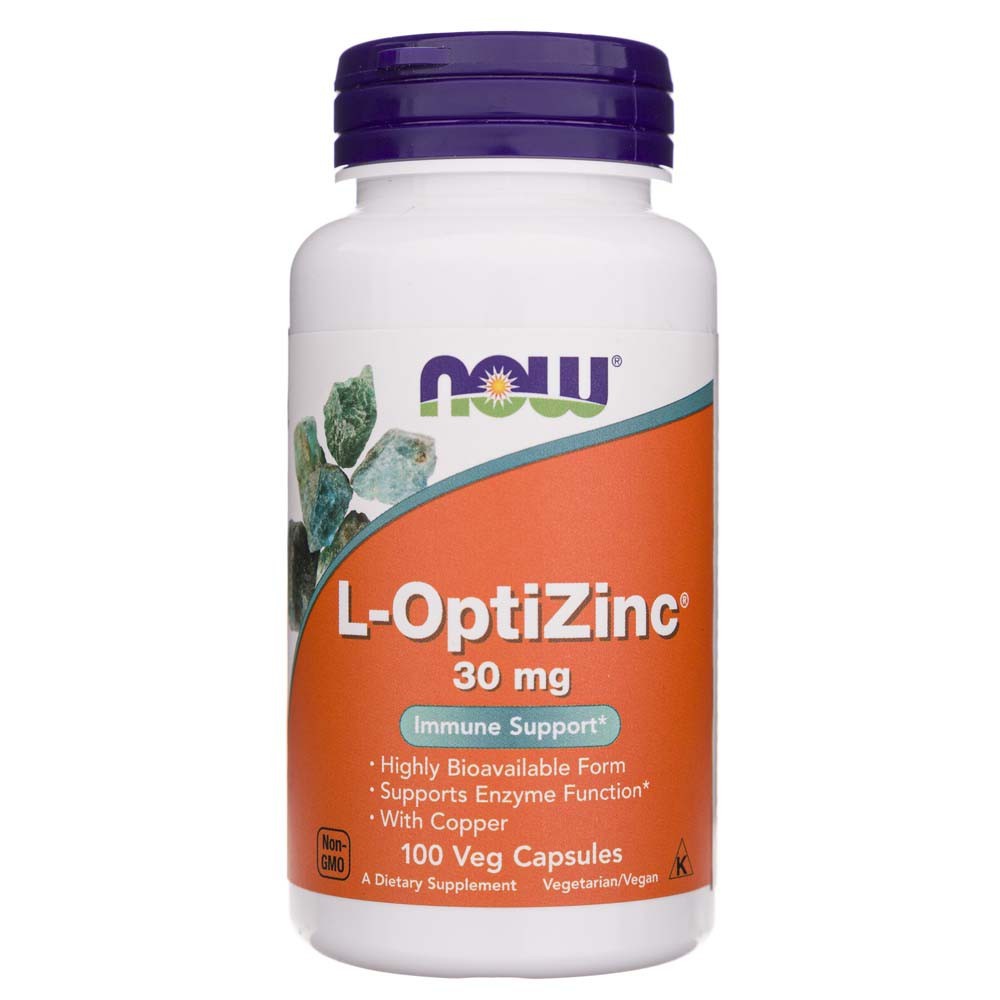 Now Foods L-OptiZinc 30 mg - 100 Veg kapslí