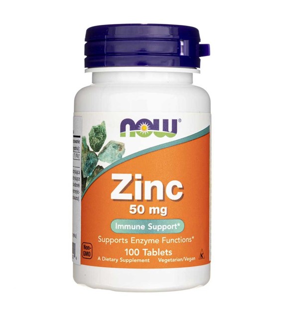 Now Foods Zinek 50 mg - 100 tablet