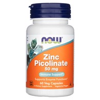 Now Foods Pikolinát zinečnatý 50 mg - 60 veg. kapslí