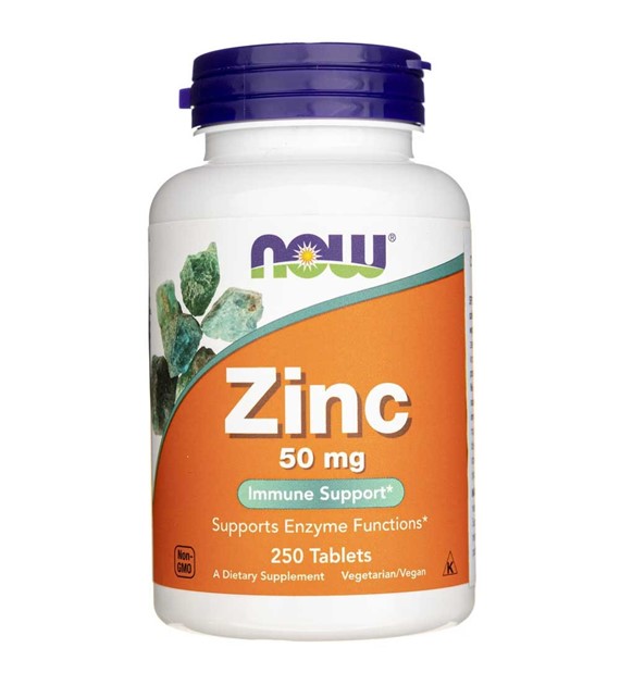 Now Foods Zink 50 mg - 250 Tabletten