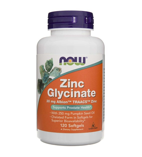 Now Foods Zinc Glycinate 30 mg - 120 Softgels