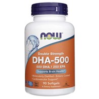 Now Foods DHA-500 Double Strength (doppelte Stärke) - 90 Weichkapseln