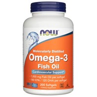 Now Foods Omega-3, 180 EPA / 120 DHA - 200 měkkých gelů