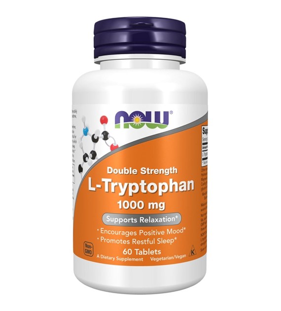 Now Foods L-Tryptophan 1000 mg - 60 tabletek