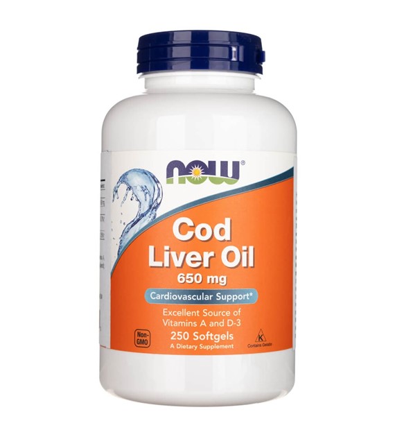 Now Foods Cod Liver Oil 650 mg - 250 Softgels