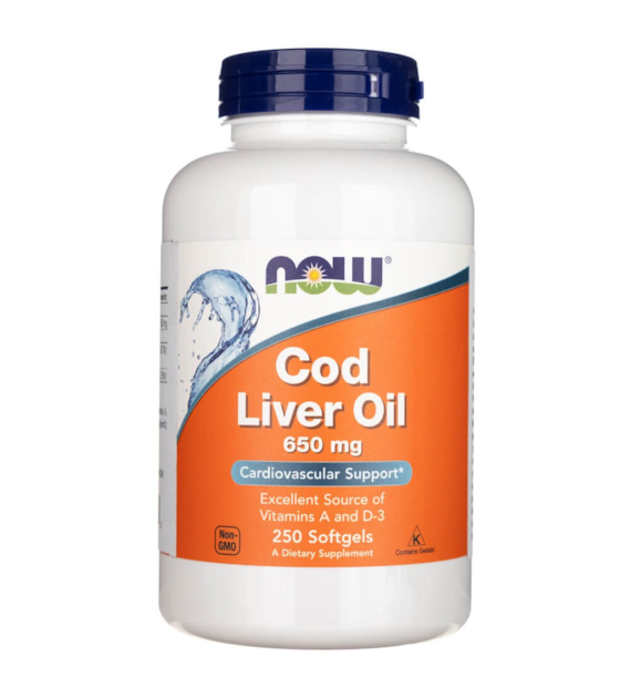 Now Foods Cod Liver Oil 650 mg - 250 Softgels