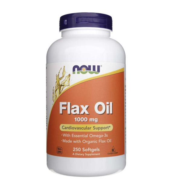 Now Foods Flachsöl 1000 mg - 250 Weichkapseln