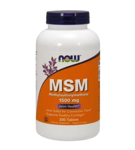 Now Foods MSM 1500 mg - 200 tabletek