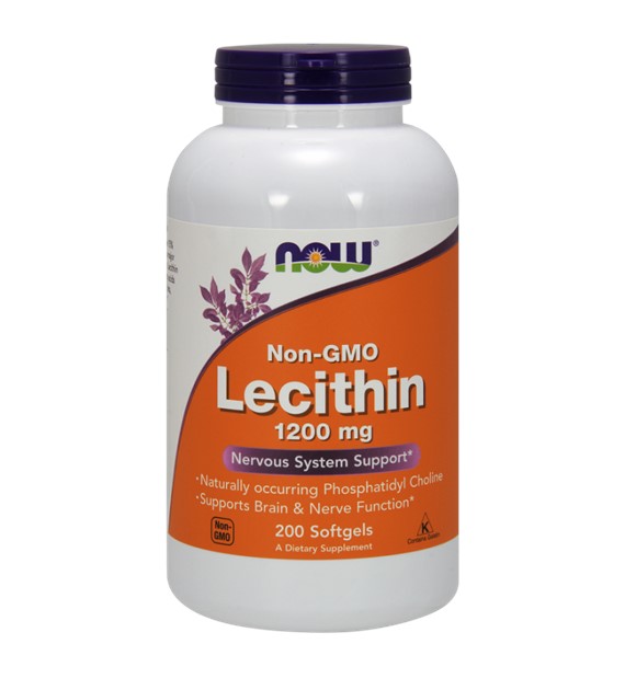 Now Foods Lecitin bez GMO 1200 mg - 200 měkkých gelů