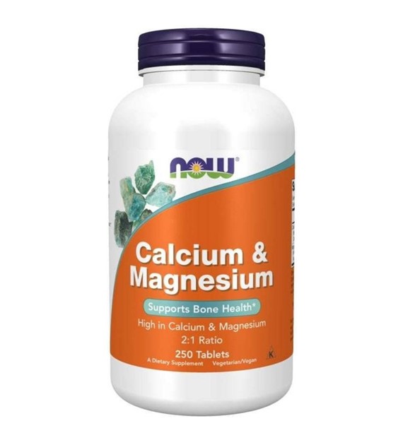 Now Foods Wapń 500 mg i Magnez 250 mg - 250 tabletek