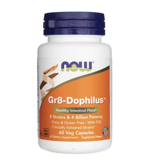 Now Foods Gr8-Dophilus Probiotyk 8 szczepów - 60 kapsułek