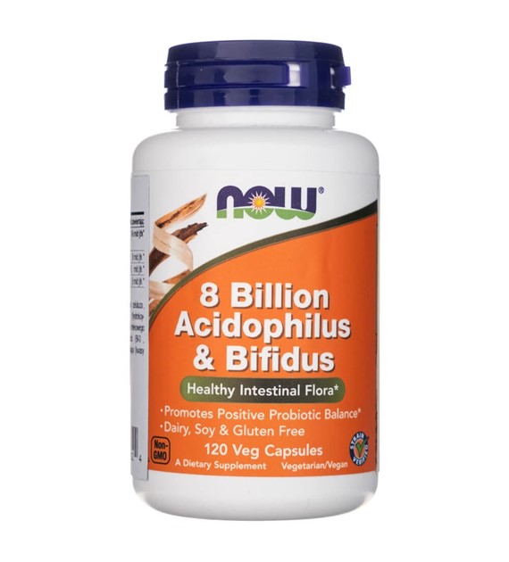 Now Foods Acidophilus & Bifidus 8 miliard CFU - 120 veg. kapslí