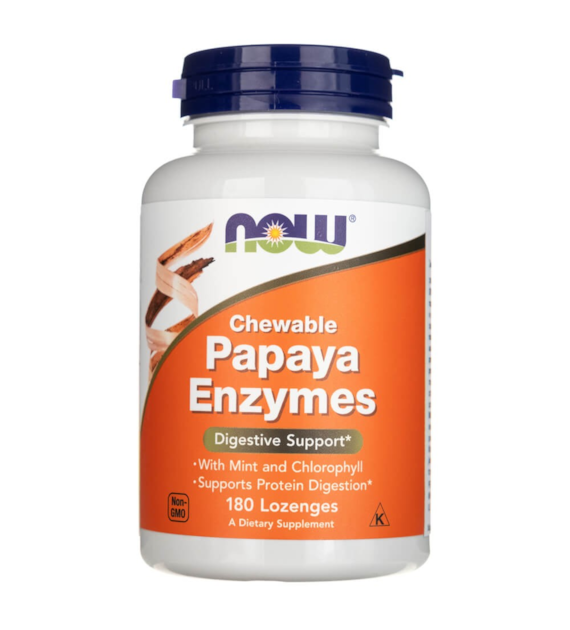 Now Foods Chewable Papaya Enzyme - 180 Lozenges