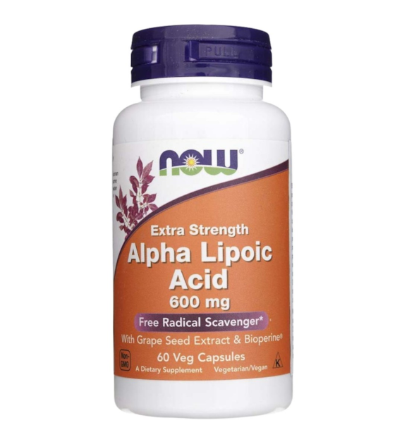 Now Foods Alpha Lipoic Acid, Extra Strength 600 mg - 60 Veg Capsules
