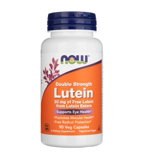 Now Foods Lutein, doppelte Stärke 20 mg - 90 pflanzliche Kapseln