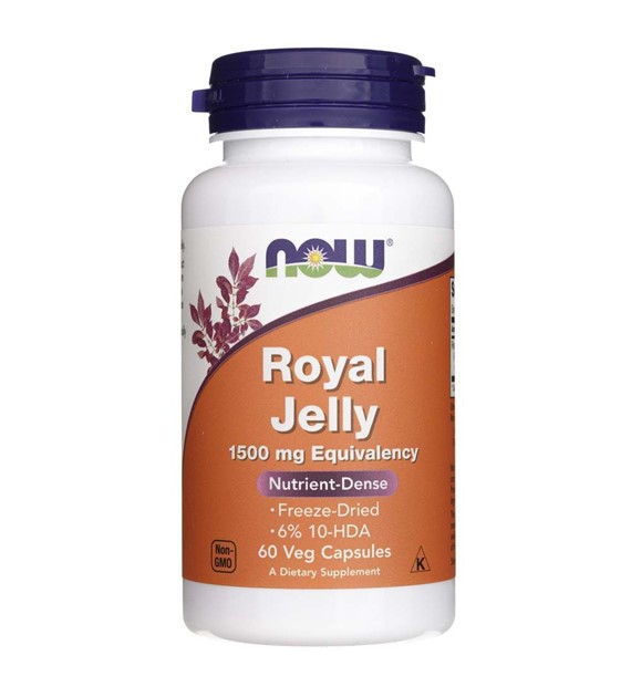 Now Foods Royal Jelly (Gelée Royale) 1500 mg - 60 pflanzliche Kapseln