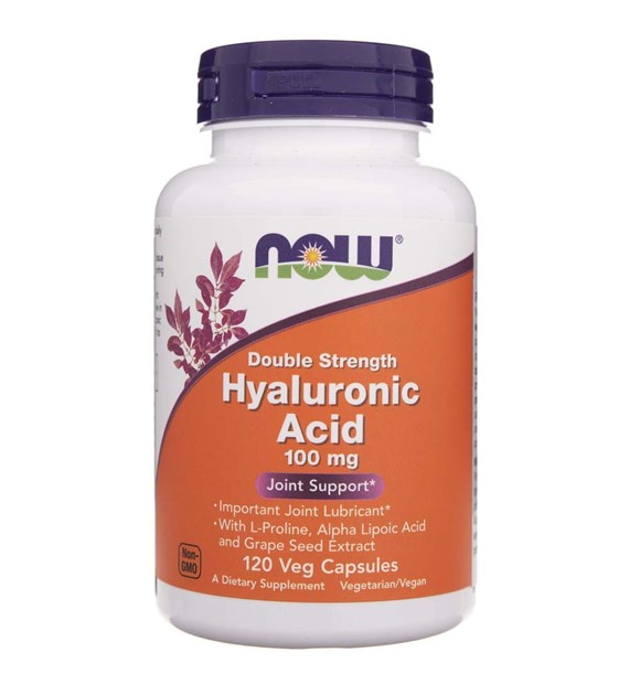 Now Foods Hyaluronic Acid, Double Strength 100 mg - 120 Veg Capsules