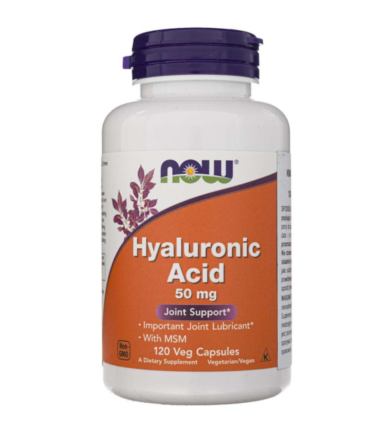 Now Foods Kyselina hyaluronová s MSM 50 mg - 120 veg. kapslí