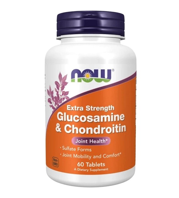 Now Foods Glukozamina, Chondroityna - 120 tabletek