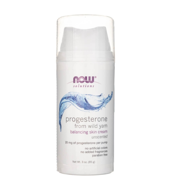 Now Solutions Naturalny Progresteron z Dzikim Pochrzynem, krem - 85 g