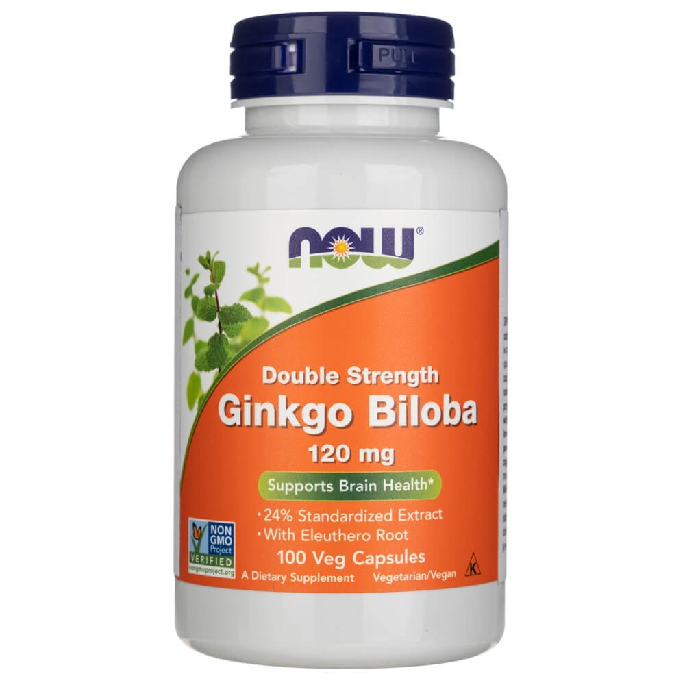 Now Foods Double Strength Ginkgo Biloba 120 mg - 100 Veg Capsules