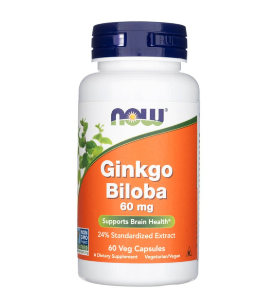 Now Foods Ginkgo Biloba 60 mg - 60 veg. kapslí