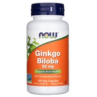 Now Foods Ginkgo Biloba 60 mg - 120 pflanzliche Kapseln
