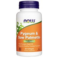 Now Foods Pygeum & Saw Palmetto - 60 měkkých gelů