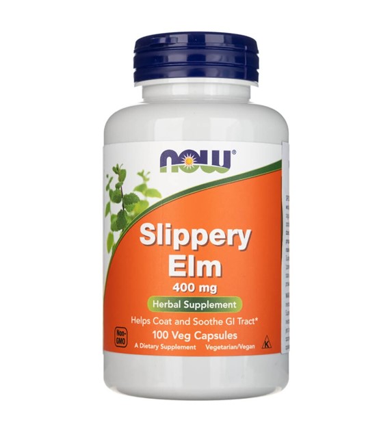 Now Foods Wiąz czerwony (Slippery Elm) 400 mg - 100 kapsułek