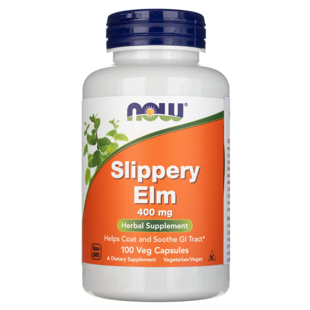 Now Foods Wiąz czerwony (Slippery Elm) 400 mg - 100 kapsułek