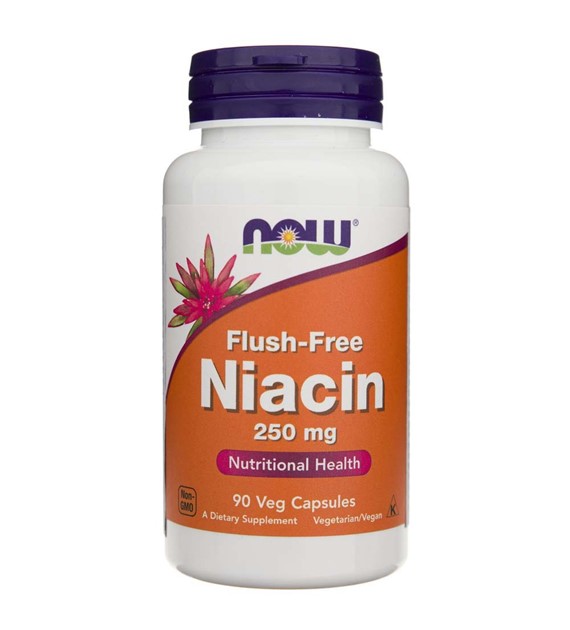 Now Foods Flush-Free Niacin 250 mg - 90 veg. kapslí