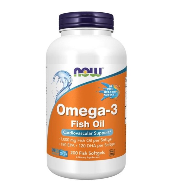 Now Foods Omega-3 Fish Oil - 200 kapsułek
