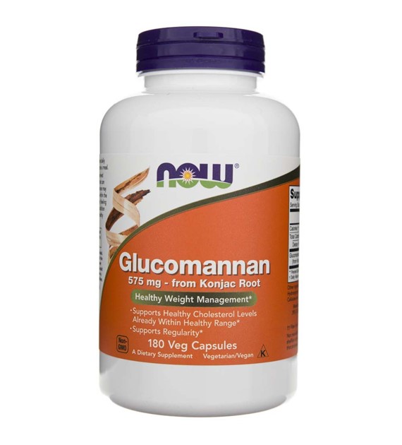 Now Foods Glucomannan 575 mg - 180 Veg Capsules