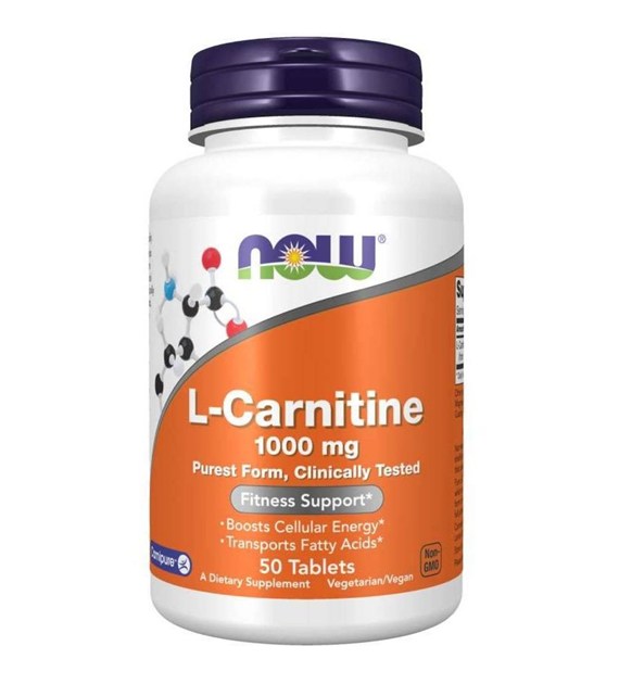 Now Foods L-Carnitine (L-Karnityna) 1000 mg - 50 tabletek