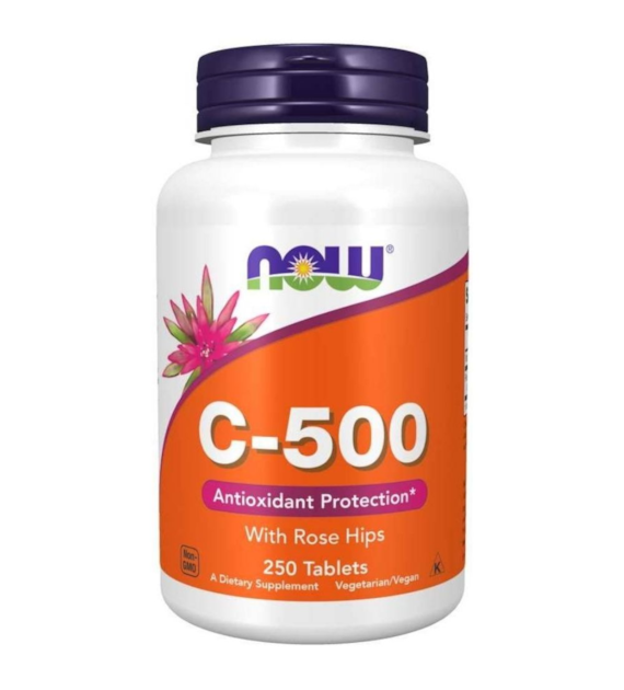Now Foods Witamina C 500 mg z dziką różą - 250 tabletek